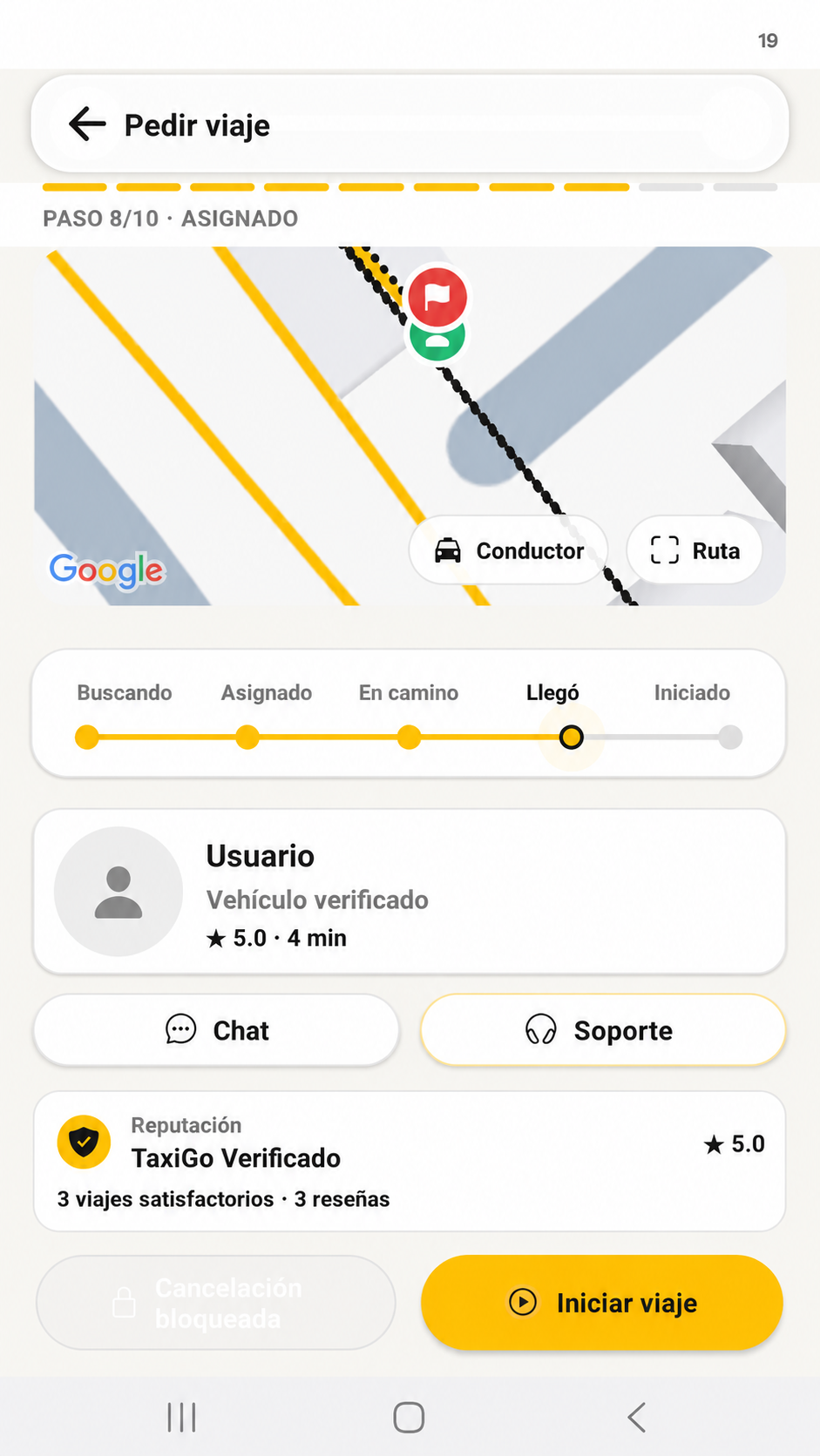 Seguimiento TaxiGo